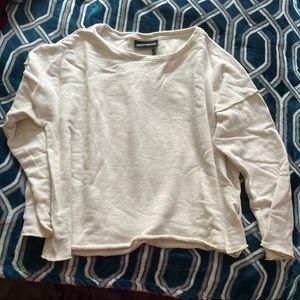 DKNY oversized raw hem sweatshirt